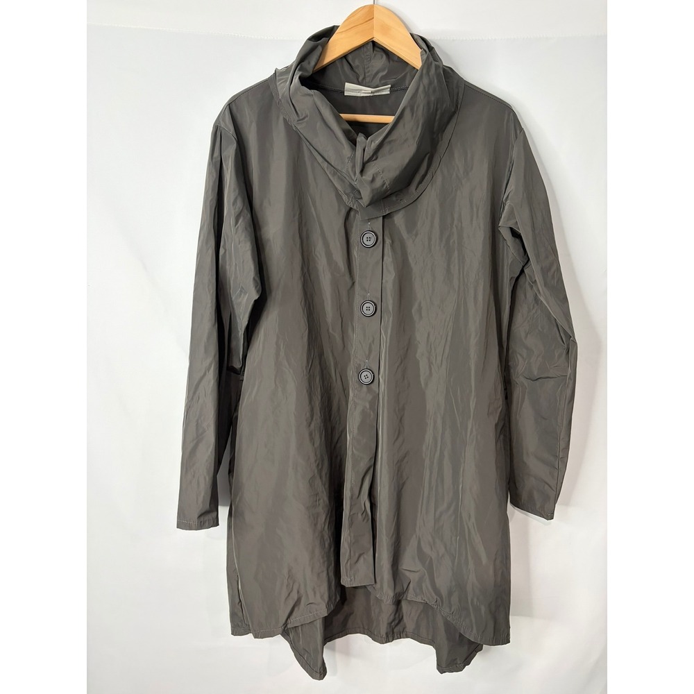 Bryn Walker Gray Anouk Tech Jacket Womens XS Oversized Lagenlook Made in USA